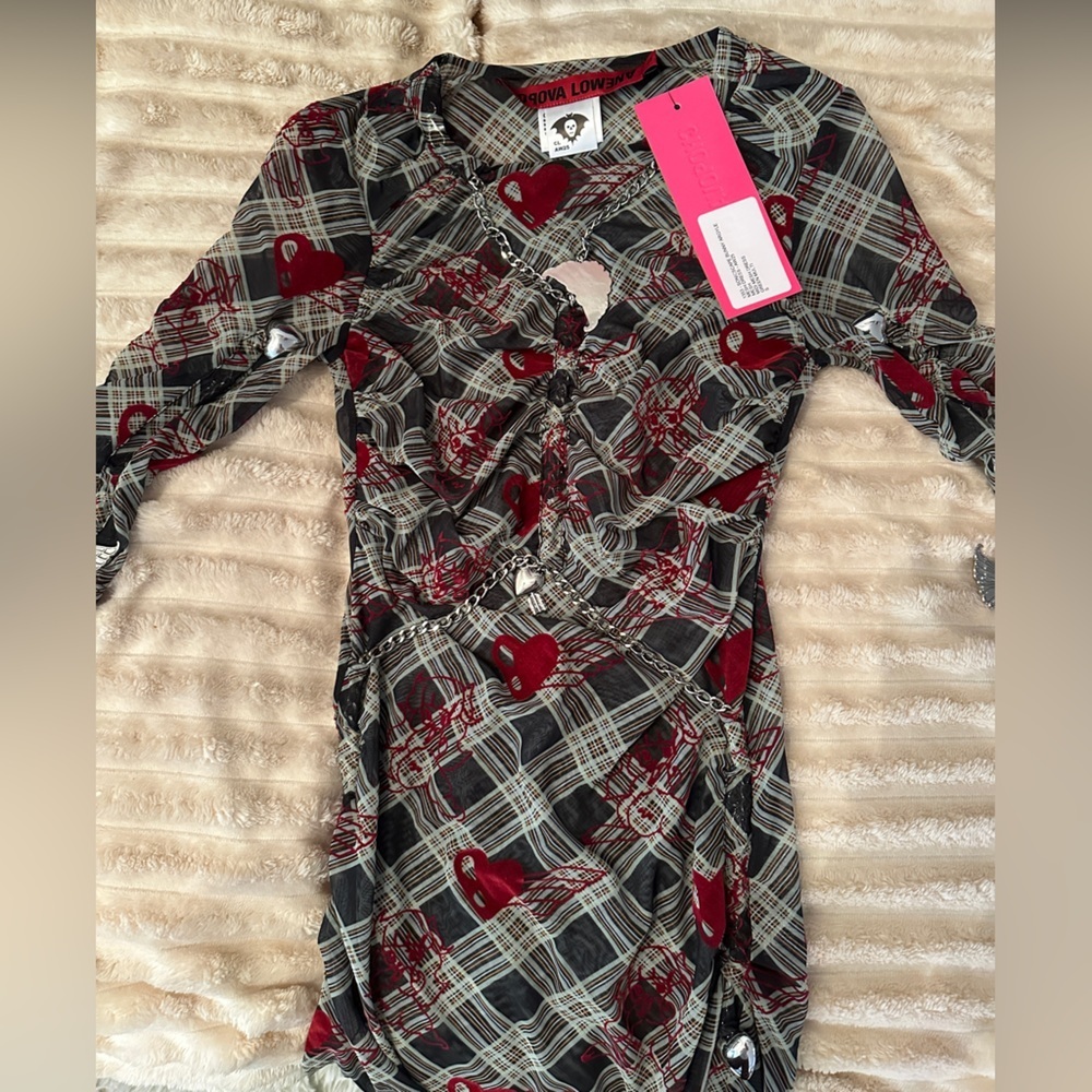 New NWT CHOPOVA LOWENA Sonicscape Bunny Mesh Dress Size Small - Picture 2 of 9
